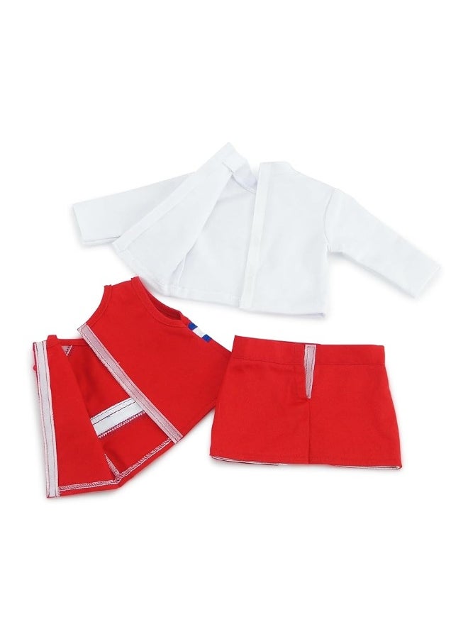 Emily Rose - Emily Rose 18 Inch Doll Clothes & Accessories | 7 PC USA 18" Doll Cheer Cheerleader Sports Outfit Toy Gift Set Girls, Including 18-in Doll Shoes and Pom-Poms Accessory! | Fits Most 18" Dolls - Image 1
