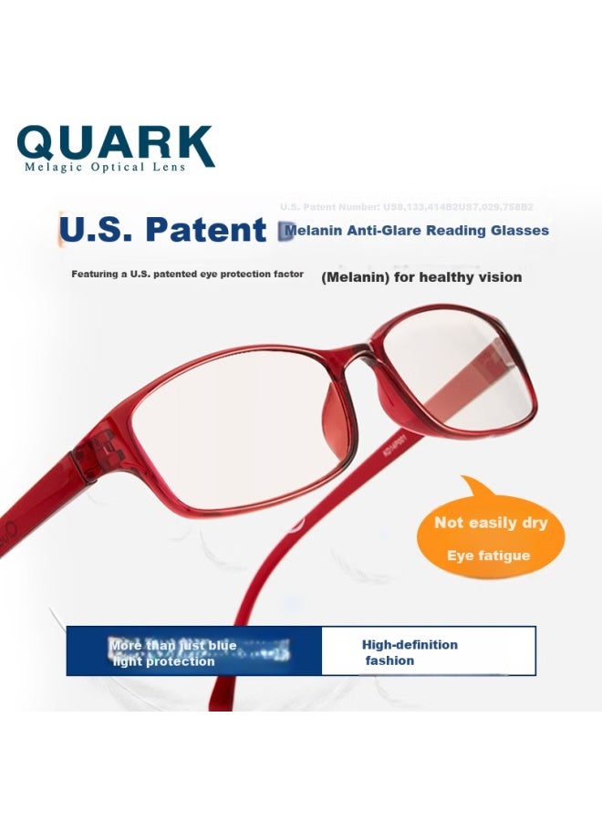 Quark Anti-blue Light Reading Gl For Elderly, High Definition, Anti-aging, Women's Radiation Fatigue, Reading, Hyperopia, Red, 300 - Image 5