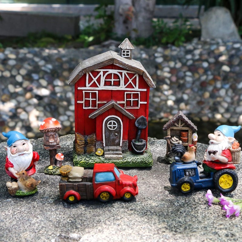 BangBangDa Miniature Fairy Gnome Garden Accessories – Christmas Fairy Garden House Decoration - Outdoor Fairy Garden Gnome Figurines Decor Kit for Mother Girlfriend Birthday Gift - Image 2