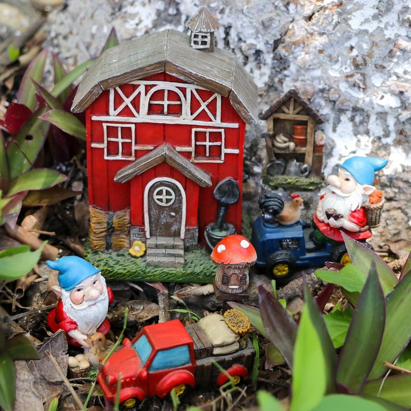 BangBangDa Miniature Fairy Gnome Garden Accessories – Christmas Fairy Garden House Decoration - Outdoor Fairy Garden Gnome Figurines Decor Kit for Mother Girlfriend Birthday Gift - Image 3