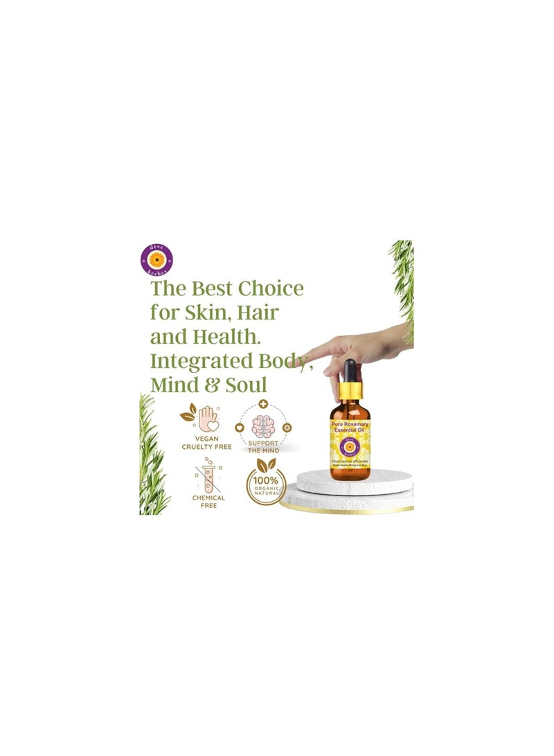 Deve Herbes Rosemary Essential Oil Steam Distilled with Glass Dropper - Image 4
