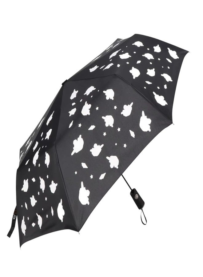 Mega Tree Magical Colour-Changing Unicorn Pattern Umbrella, Auto Open/Close using button, UV Protection, Foldable Travel Umbrella for Kids & Adults with umbrella cover (Blue) - Image 4