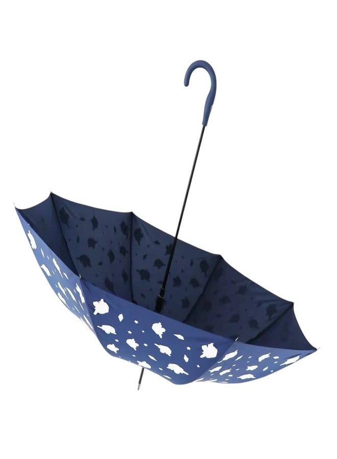Mega Tree Magical Colour-Changing Unicorn Pattern Umbrella, Auto Open/Close using button, UV Protection, Foldable Travel Umbrella for Kids & Adults with umbrella cover (Blue) - Image 5