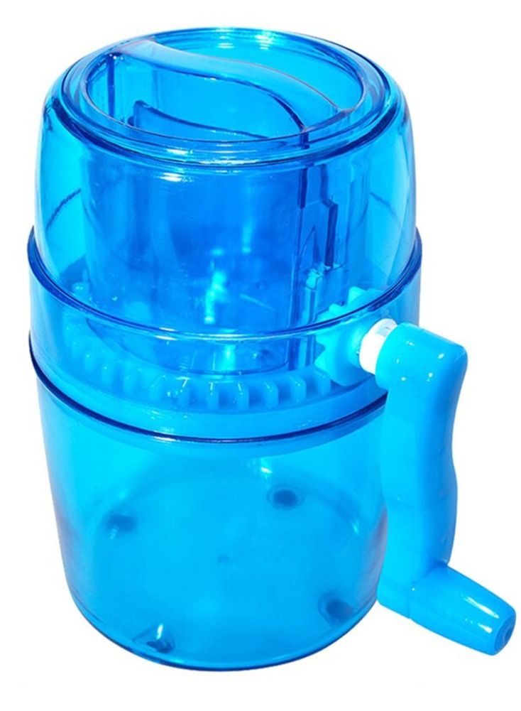 Manual Ice Crusher Portable Ice Crusher Machine Kitchen Tool Hand Cranked Ice Shaver to Prepare, BLUE  - Image 2
