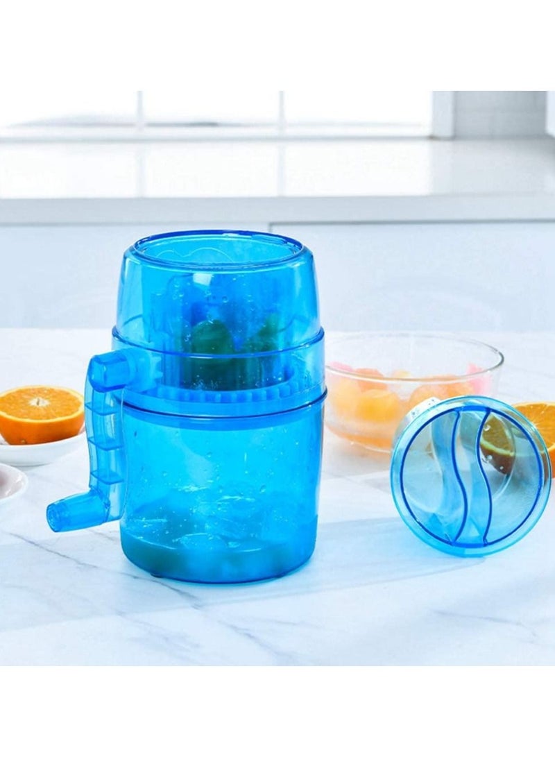 Manual Ice Crusher Portable Ice Crusher Machine Kitchen Tool Hand Cranked Ice Shaver to Prepare, BLUE  - Image 3