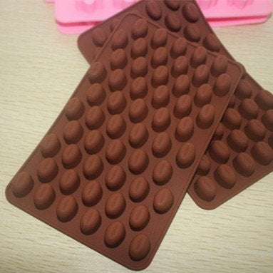 JoyGlobal Silicone 55 Cavity Coffee Cocoa Beans Shape Chocolate Ice DIY Baking Mold Chocolate Weight Approx 35 Grams - Image 2