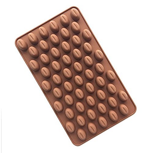 JoyGlobal Silicone 55 Cavity Coffee Cocoa Beans Shape Chocolate Ice DIY Baking Mold Chocolate Weight Approx 35 Grams - Image 3