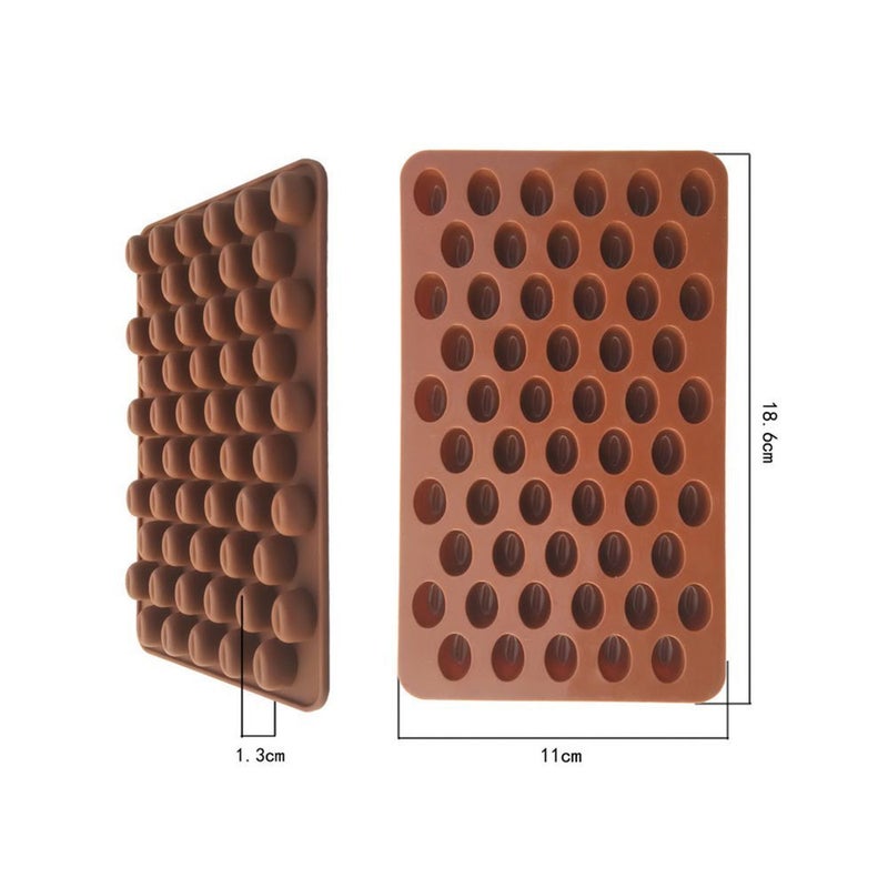 JoyGlobal Silicone 55 Cavity Coffee Cocoa Beans Shape Chocolate Ice DIY Baking Mold Chocolate Weight Approx 35 Grams - Image 5
