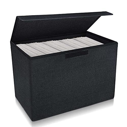 Leffis Comic Book Storage, Box 15.5" X 7.5" X 11.3", Collapsible Comic Short Box with Lids Holds 150 Comics Heavy Duty Comic Book Bin Container (1 pack, black) - Image 1
