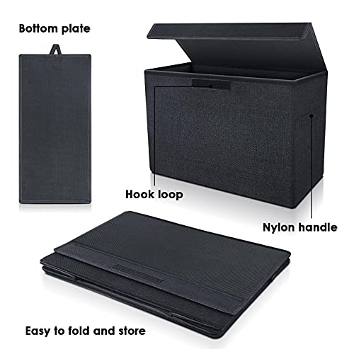 Leffis Comic Book Storage, Box 15.5" X 7.5" X 11.3", Collapsible Comic Short Box with Lids Holds 150 Comics Heavy Duty Comic Book Bin Container (1 pack, black) - Image 5