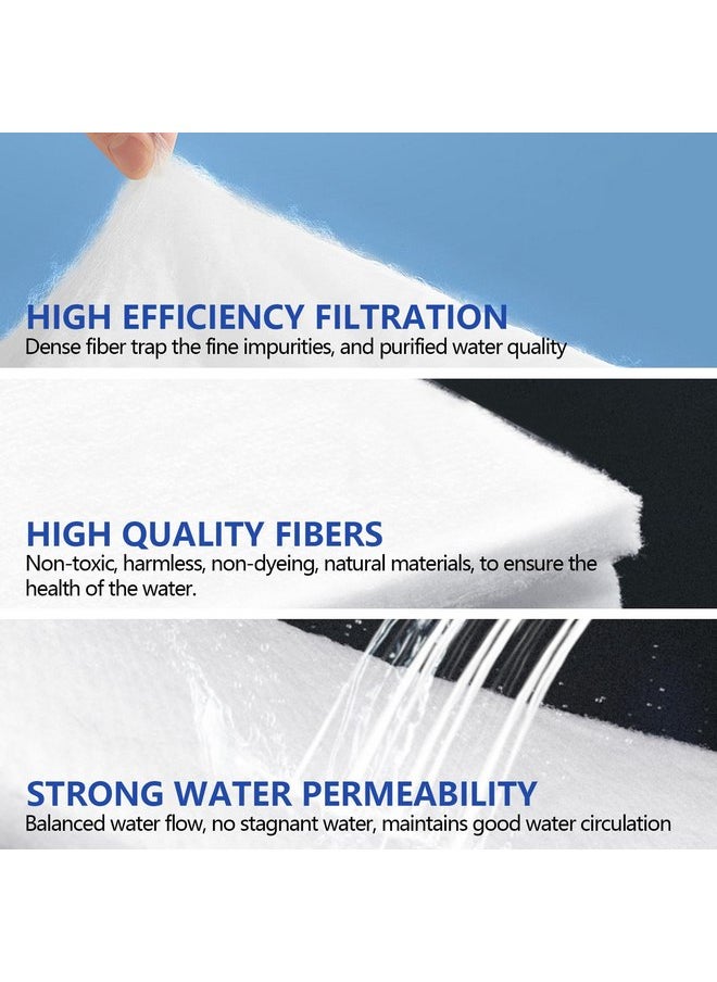 UBeesize - UBeesize Aquarium Filter Media Floss, 6 ft Cut to Fit Pond Filters for Outdoor Ponds and Fish Tank, High Efficiency Aquarium Filter Material, No Dye and Reusable Filter Floss - Image 1