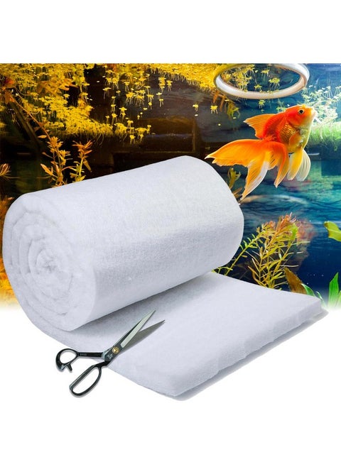 UBeesize Aquarium Filter Media Floss, 6 ft Cut to Fit Pond Filters for Outdoor Ponds and Fish Tank, High Efficiency Aquarium Filter Material, No Dye and Reusable Filter Floss