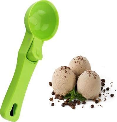 KBS Smart Plastic Smooth and Sturdy Ice Cream Scoop Spoon, Green - Image 4