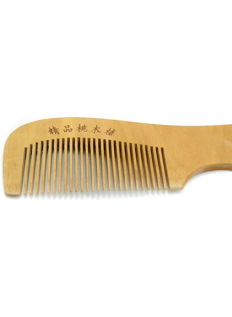 مشط خشب طبيعي بمقبض خشب  – من خشب الصندل للعناية بالشعر ينشط الدورة الدموية يفك تشابك الشعر و يعزز نمو الشعر ويقلل التساقط - Image 4