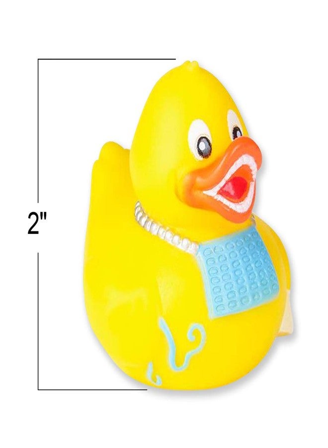 ArtCreativity 2 Inch Dental Rubber Duckies, Pack of 12, Cute Duck Bath Tub Pool Toys in Assorted Styles, Fun Decorations, Carnival Supplies, Party Favor, Dental Treasure Toys - Image 3