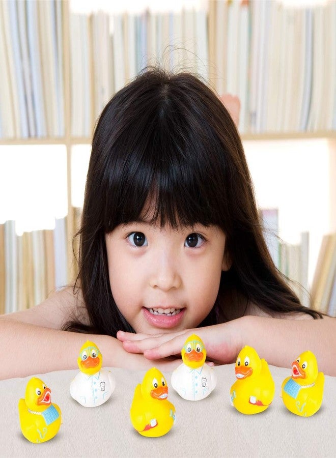 ArtCreativity 2 Inch Dental Rubber Duckies, Pack of 12, Cute Duck Bath Tub Pool Toys in Assorted Styles, Fun Decorations, Carnival Supplies, Party Favor, Dental Treasure Toys - Image 5