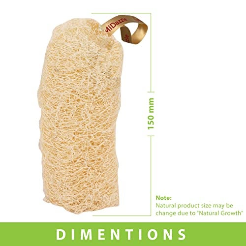 Omidazzle Midazzle 100% Natural Body Scrubber Loofah For Bathing(Long)(Pack Of 5) - Image 5