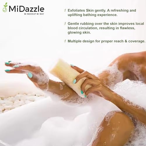 Omidazzle Midazzle 100% Natural Body Scrubber Loofah For Bathing(Long)(Pack Of 5) - Image 4