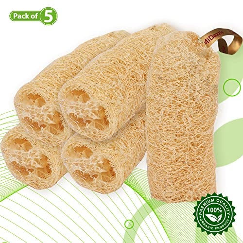 Omidazzle Midazzle 100% Natural Body Scrubber Loofah For Bathing(Long)(Pack Of 5) - Image 2