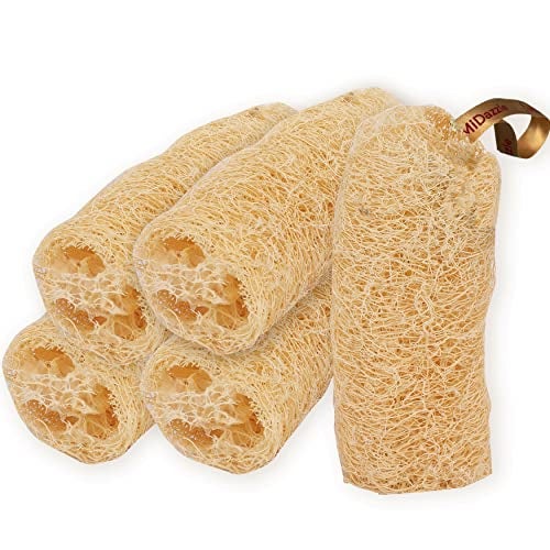 Omidazzle Midazzle 100% Natural Body Scrubber Loofah For Bathing(Long)(Pack Of 5) - Image 1