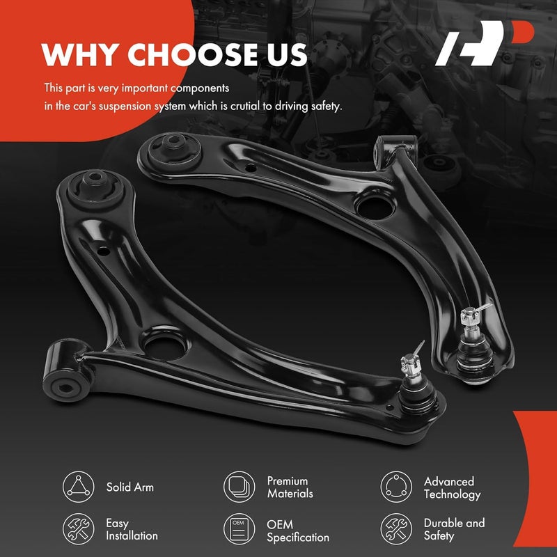 A-Premium Front Lower Control Arm Set for Honda Fit 2015-2020 - Image 5