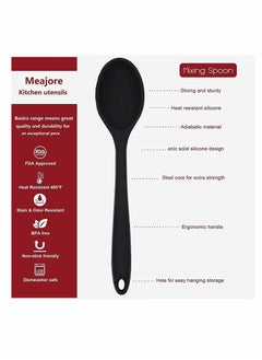 Y&D 2 Pcs Silicone Spoons, for Cooking Heat Resistant, Hygienic Design Utensi Mixing Spoons Kitchen Baking Stirring Tools Stirring, and Serving  - Image 3