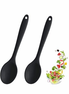 Y&D 2 Pcs Silicone Spoons, for Cooking Heat Resistant, Hygienic Design Utensi Mixing Spoons Kitchen Baking Stirring Tools Stirring, and Serving  - Image 1