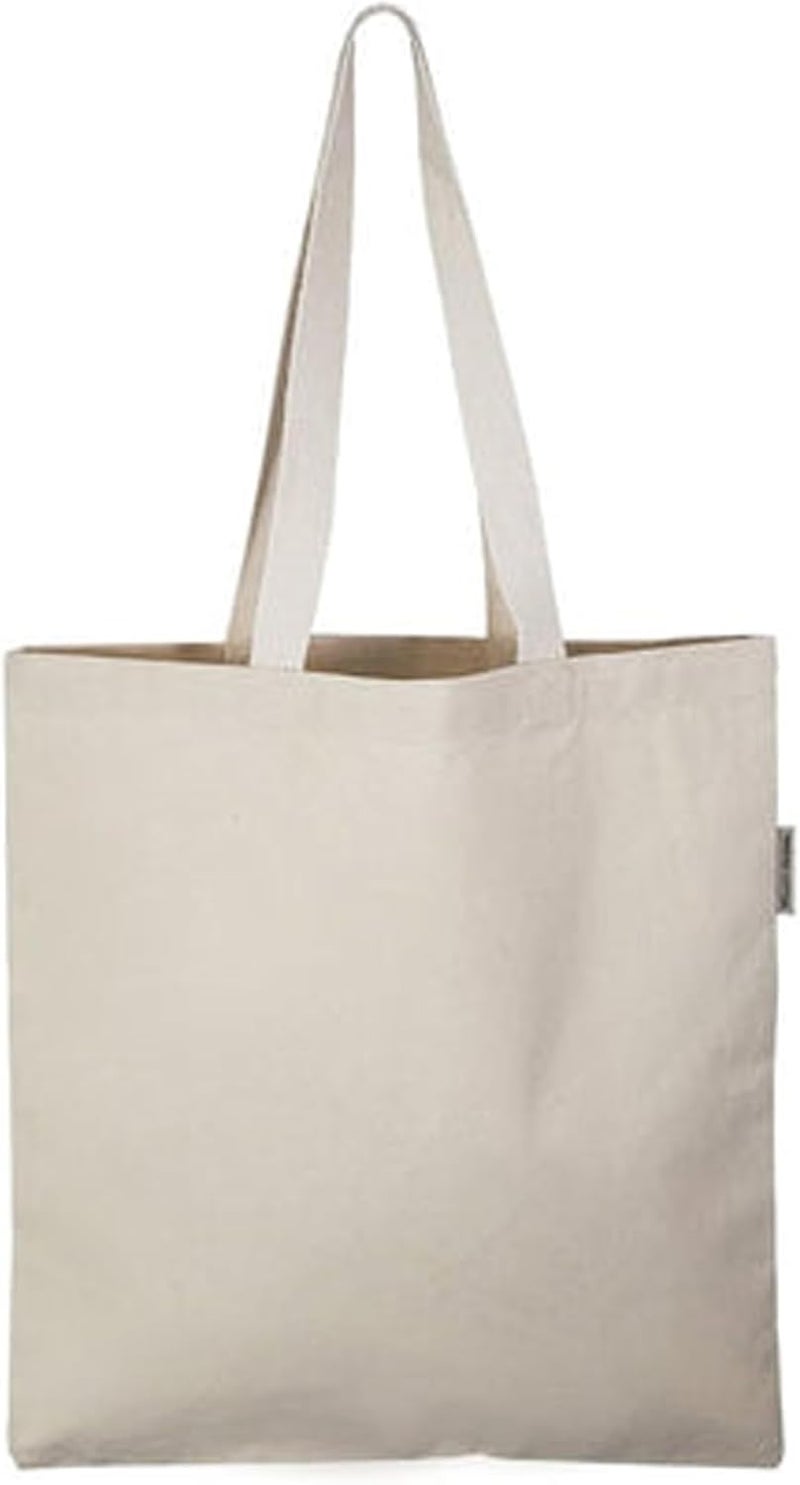 TBF Wholesale Organic Canvas Tote Bags  Natural Color 15W x 16H  Blank Bulk Plain Bags for Decorating Heat Transfer DIY - Image 1