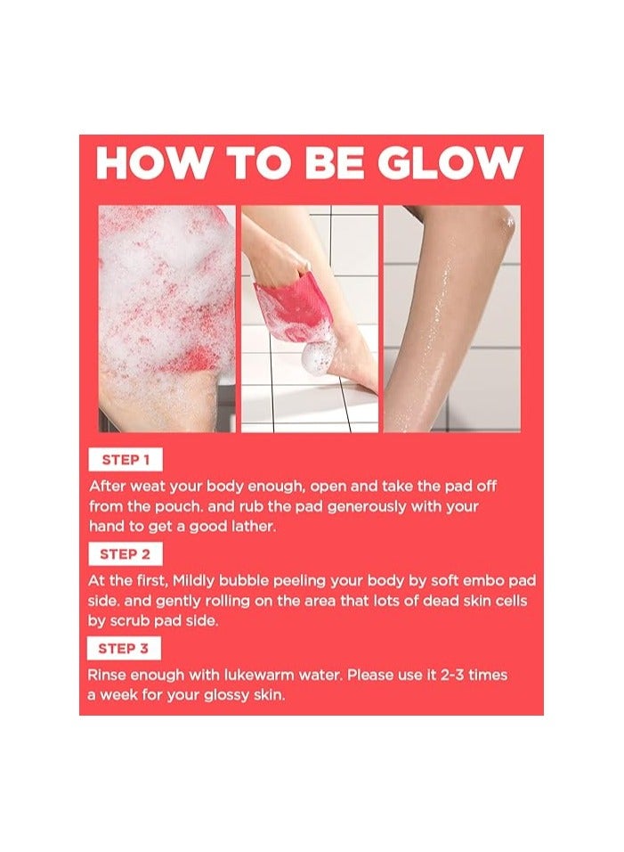 Moms Bath Recipe Mom's Bath Recipe Body Peeling Pad Strong, All in One Bubble Body Wash & Scrub Gloves with Kelp & Biotics, Intense Exfoliating Mitts for Dead Skin Cells, Goosebumps and Scaly Skin, 8 Sheets - Image 3