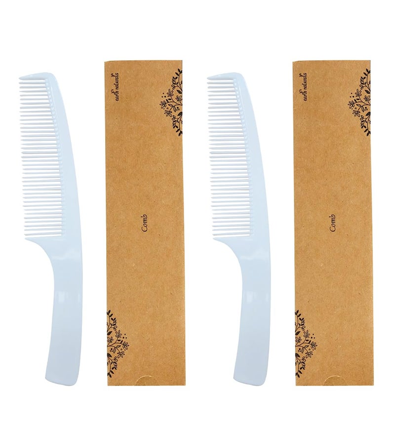 Clayherbs Pack-50 Individually Wrapped Combs Disposable Combs Plastic Travel Comb Hair Combs for Hotel Shelter Homeless Charity Church Nursing White Comb Hotel Toiletries - Image 1