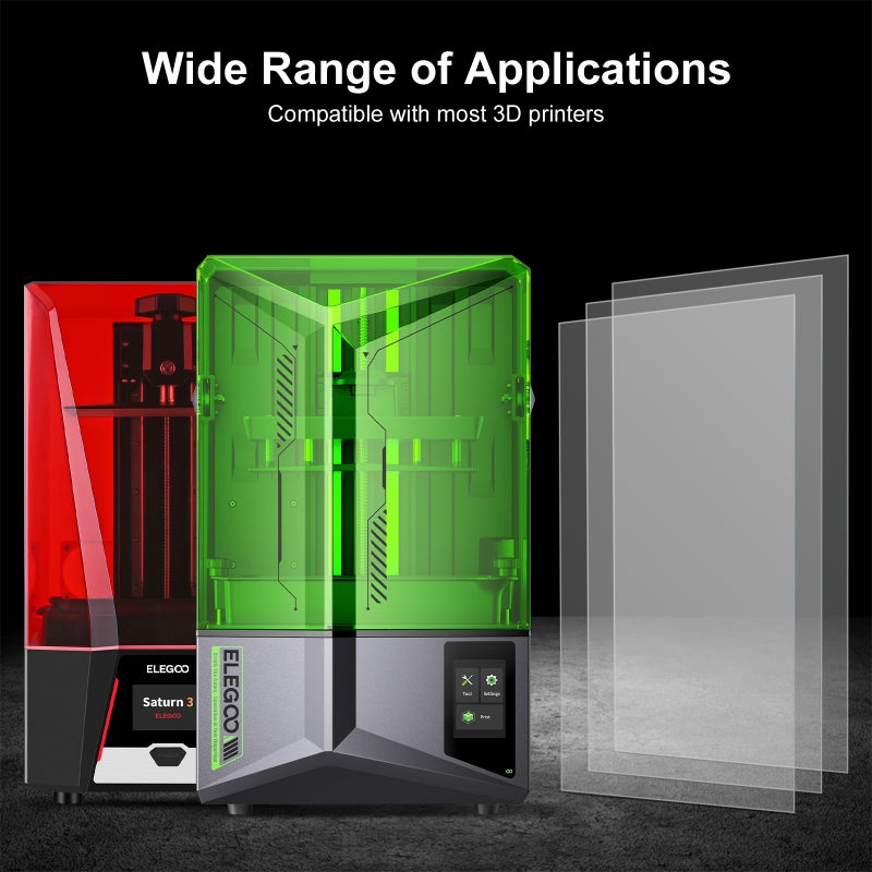 ELEGOO فيلم بطانة PFA 2.0 من ELEGOO 3 قطع لطابعة 3D الراتنج ELEGOO ساتورن 4، ساتورن 4 ألترا، ساتورن 3، ساتورن 2 وساتورن 8K، 273 × 176 مم - Image 5