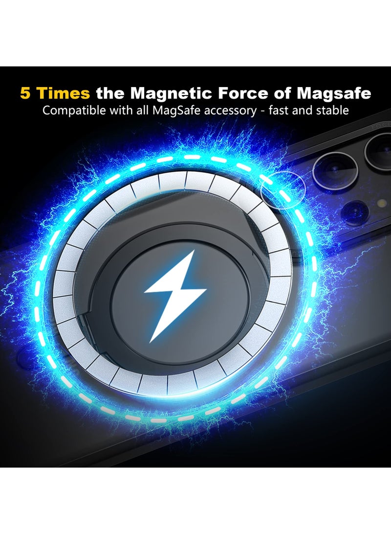 SYOSI for Samsung Galaxy S24 Ultra 5G Case with Kickstand, Magnetic Wireless Charging, Compatible with MagSafe, Military Drop Protection Translucent Matte S24 Ultra Phone Case for Men and Women - Image 2