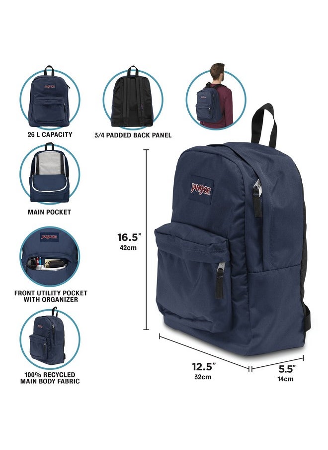 JANSPORT JanSport SuperBreak One Backpacks - Durable, Lightweight Bag with 1 Main Compartment, Front Utility Pocket with Built-in Organizer - Premium Backpack, Graphite Grey  - Image 3