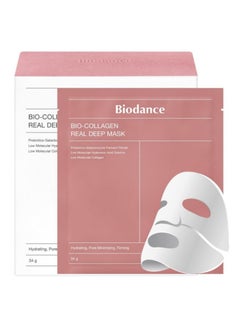 BIODANCE Bio-Collagen Real Deep Mask, Hydrating Overnight Mask, Pore Minimizing, Elasticity Improvement, 34g x4ea  - Image 1
