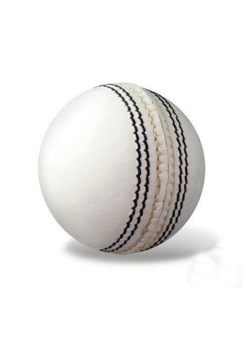 TT TT Super Cricket Leather Ball of Four Piece Construction Waterproof Pack of 1 White Color 