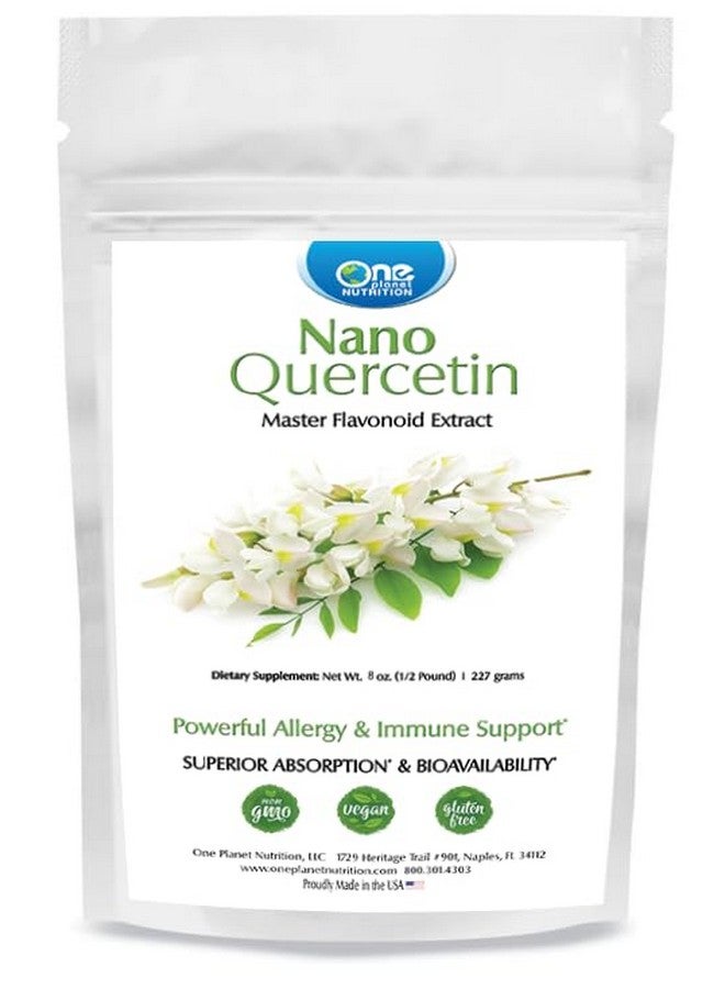 One Planet Nutrition Nano Quercetin Powder 8 oz (227 Servings), Sophora Japonica Extract, Nano for Enhanced Absorption, Supports Immune Health with Antioxidant Benefits, Non-GMO, Vegan - Image 1