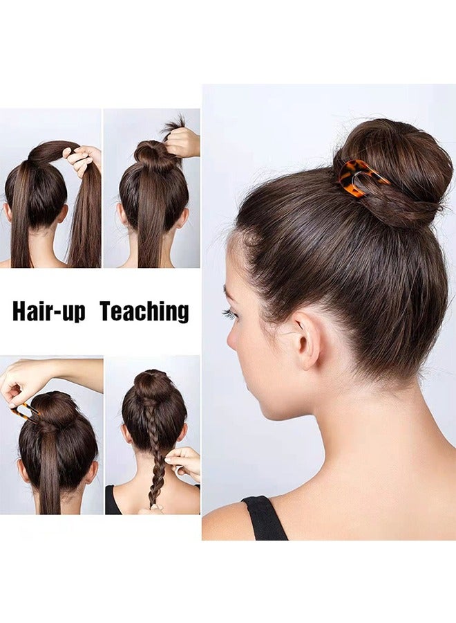 Beyond 2 Pcs U Shape Hair Clips, Hawksbill Hair Stick Fork, Hair Clip for Women Girls Styling Accessories (Brown) - Image 4