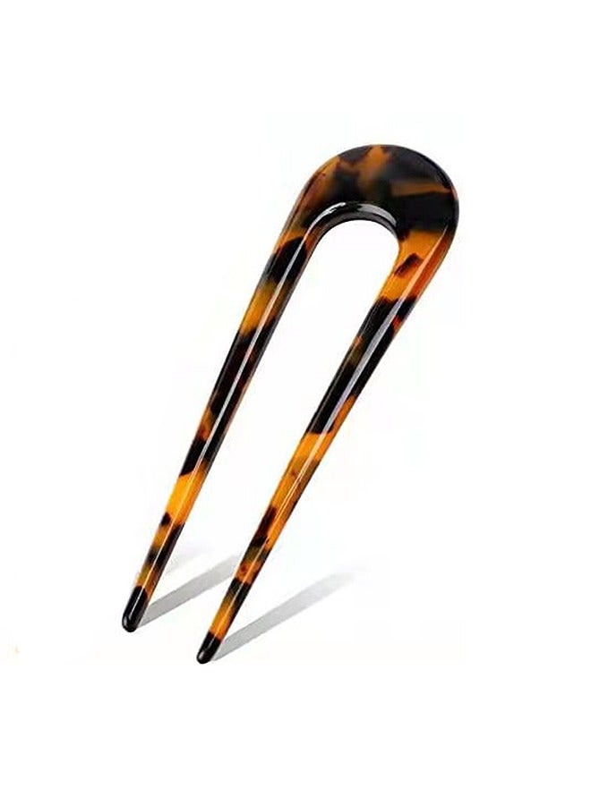 Beyond 2 Pcs U Shape Hair Clips, Hawksbill Hair Stick Fork, Hair Clip for Women Girls Styling Accessories (Brown) - Image 5