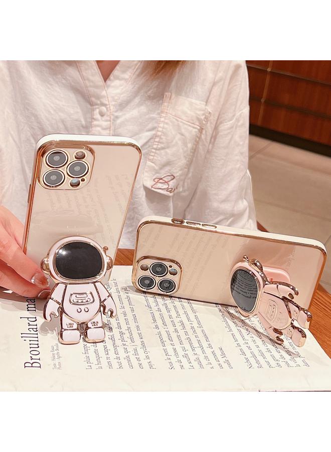 S-TOP Case For iPhone 15 Pro Electroplating Astronaut Holder Phone Case - Image 3