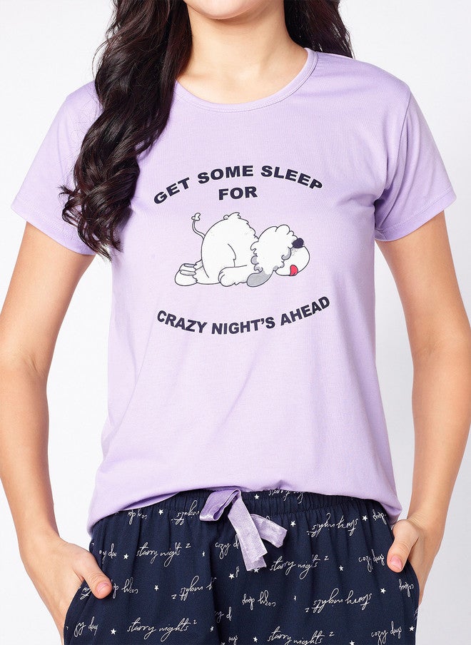 beebelle Typography Printed Cotton Night Suit - Image 3