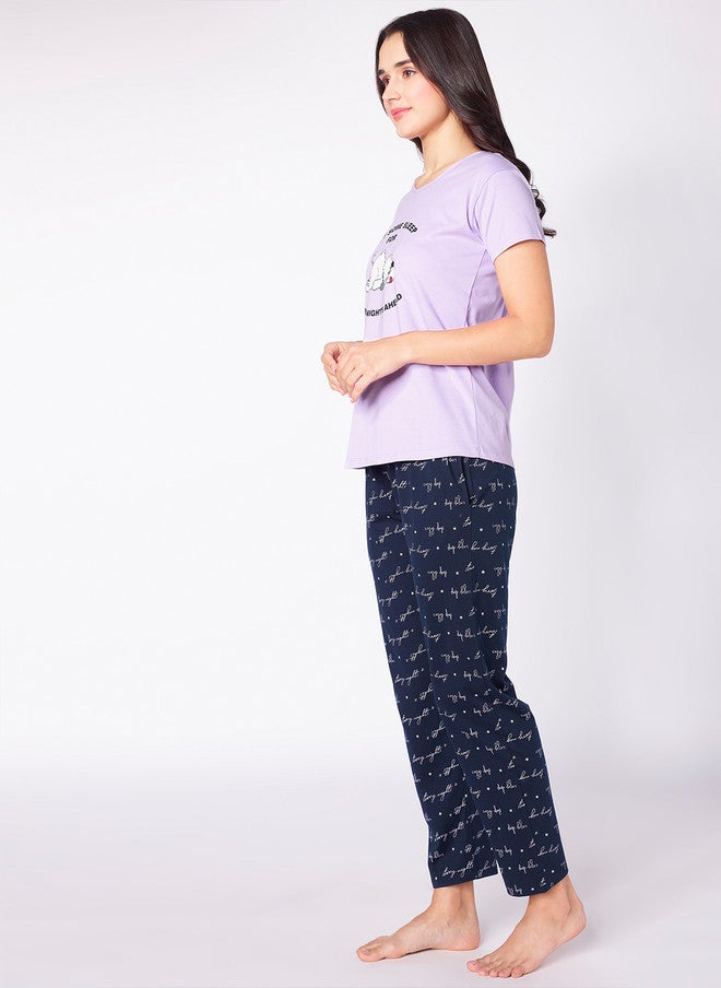 beebelle Typography Printed Cotton Night Suit - Image 4
