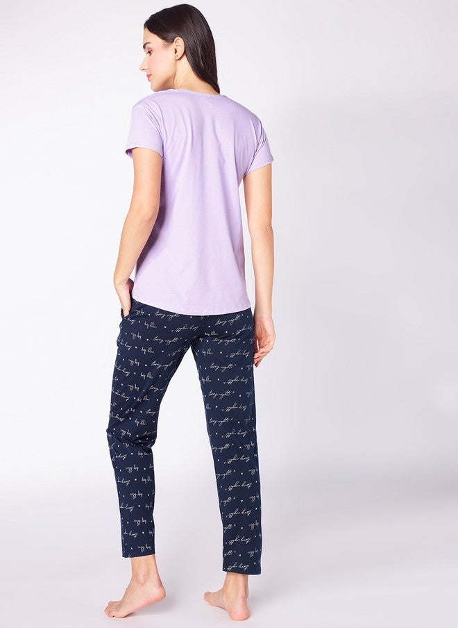 beebelle Typography Printed Cotton Night Suit - Image 5