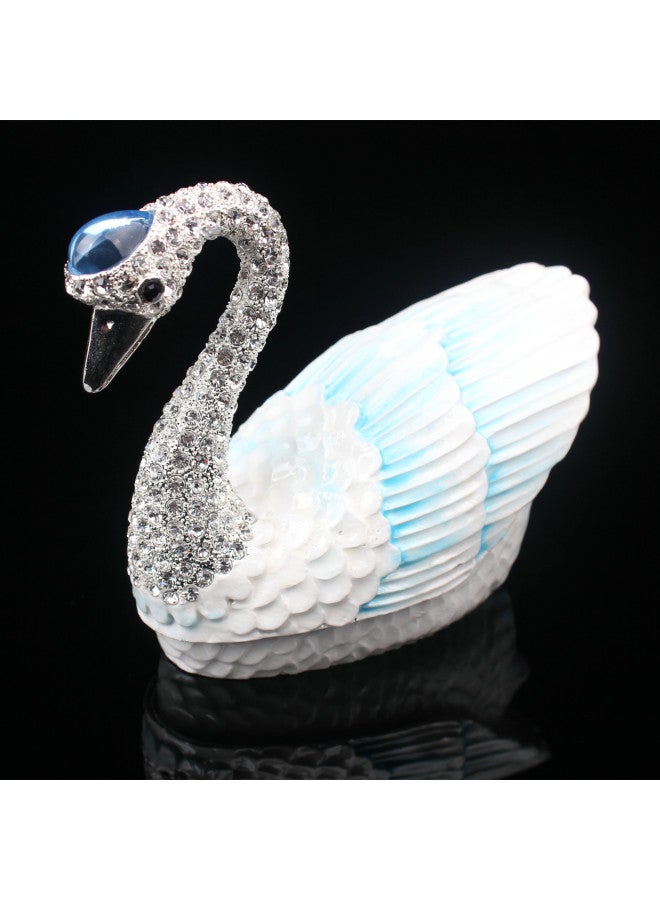 12*10cm | Swarovski Crystal & Rhinestone Home Décor Piece in Blue | Metal Craftsmanship, Elegant Detail, Luxury Display Item | Premium Decorative Accent for Desk or Shelf | Sophisticated Gift for Women & Corporate Clients