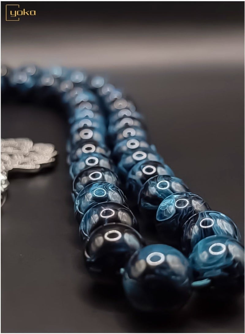 يوكا تَسْبِيح ٤٥ حَبَّة من الفيروز عالي الجودة مع صندوق هدايا أنيق - Image 5