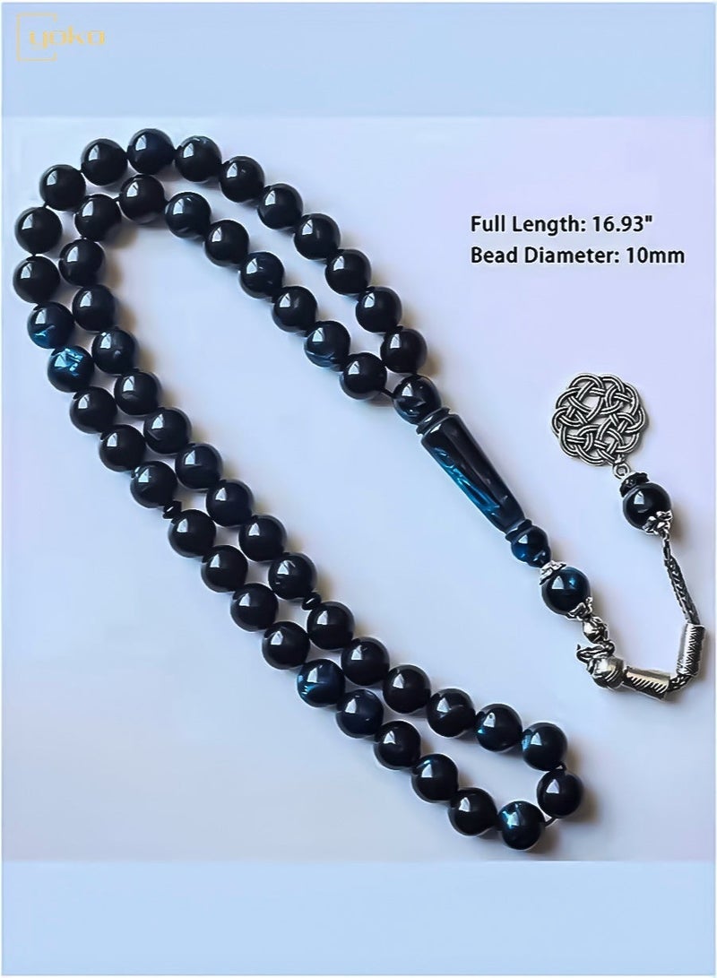 يوكا تَسْبِيح ٤٥ حَبَّة من الفيروز عالي الجودة مع صندوق هدايا أنيق - Image 4