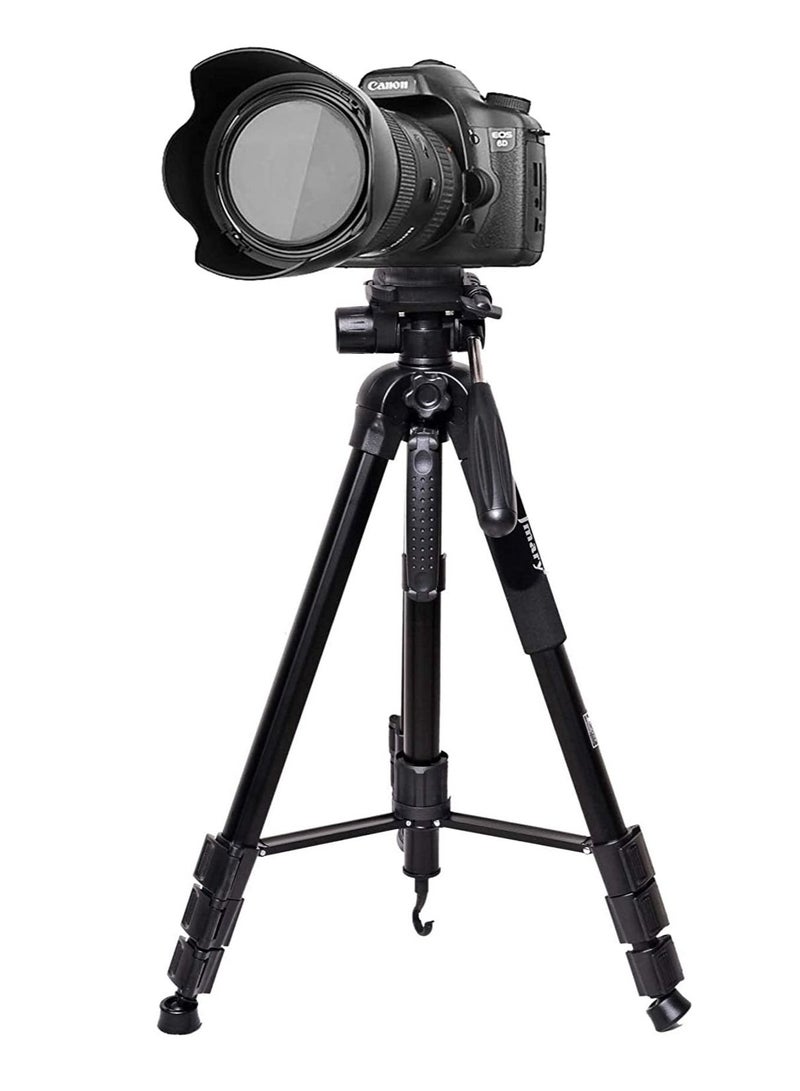Jmary Professional Aluminium Tripod for All DSLR Cameras And Mobile Phones (Black) - Image 1