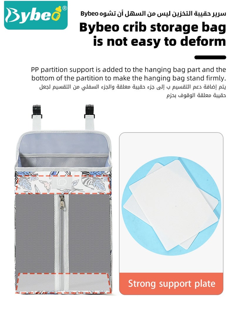 Bybeo 2 PCS Hanging Baby Diaper Caddy Organizer with A Diaper Storage Bag, Diaper Stacker, Hanging Diaper Organizer for Changing Table and Crib, Diaper Changing Station Organizer Storage for Baby Stuff  - Image 4