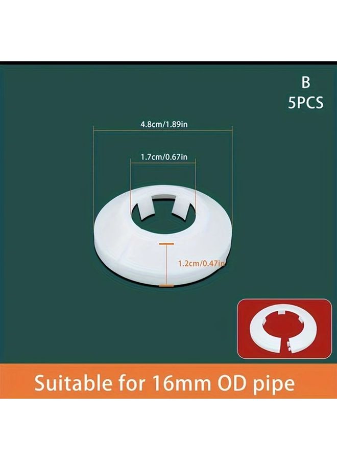 5pcs Radiator Pipe Collars Shower Faucet Angle Valve Pipe Decorative Cover 12mm Snap On Plastic Rings Spout Guards For Drainage Pipes - Image 5