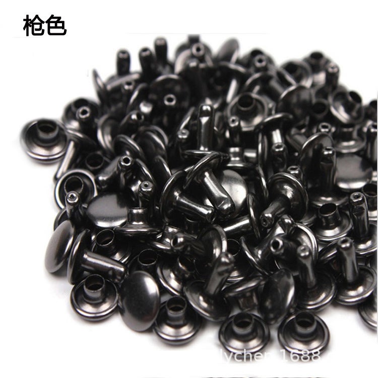 Plane Double-Sided Rivets Double-Sided Rivets Double-Sided Rivets For Fixing Material Accessories Flat Head Round Female And Female Buttons Double-Sided Rivets - Image 1