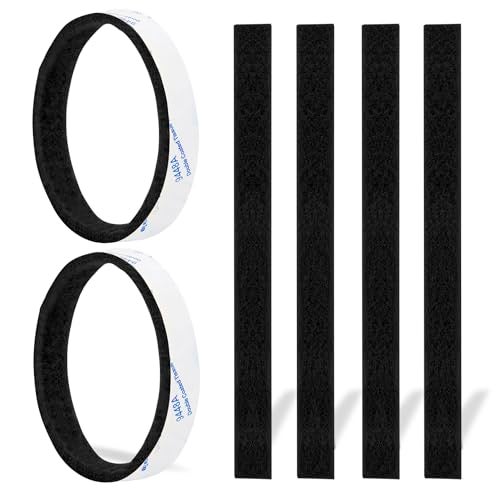 PremiFix Felt Strips 20Pieces Pack 1/2x 6 Inches Self Adhesive Black Furniture Felt Strips Anti Scratch Heavy Duty 3mm Floor Protector for Rocking Chair for Hardwood Floor - Image 1